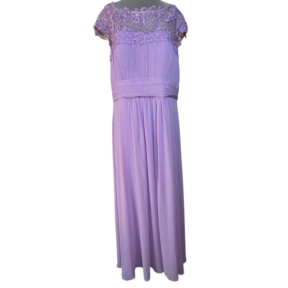 Purple Maxi Lace Detail Dress Size 20